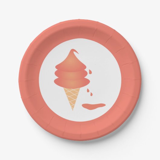 溶融浸漬ソフトクリームのコーン ペーパープレート (正面)