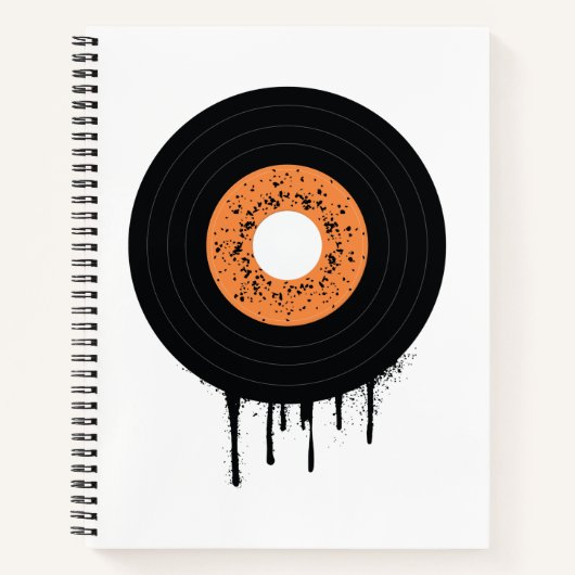 溶融滴下ビニルLpレコード ノートブック (正面)