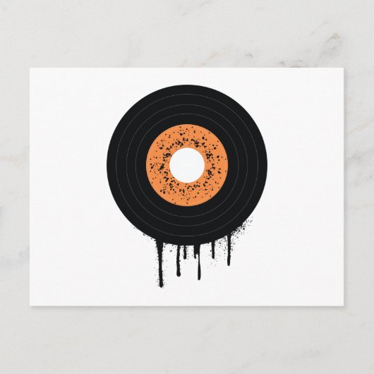 溶融滴下ビニールLPレコード インビテーションポストカード (正面)