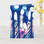 溶融誕生日キャンドル カード (黄色い花)