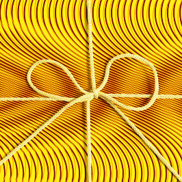 溶融金ゴールドエフェクトモイストライプレのトリップ(幻覚体験)のような抽象芸術 ラッピングペーパー