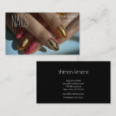 溶融金ゴールドトレンディーネイルアート 名刺 (正面/裏面)