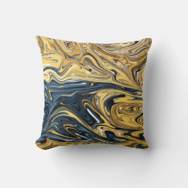 溶融金ゴールド絵画抽象芸術 最高の|  コンテンポラリー クッション