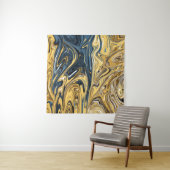 溶融金ゴールド絵画抽象芸術 最高の|  コンテンポラリー タペストリー (インサイチュ(横))