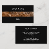 溶融銅プリントストライプブラックバック 名刺 (正面/裏面)
