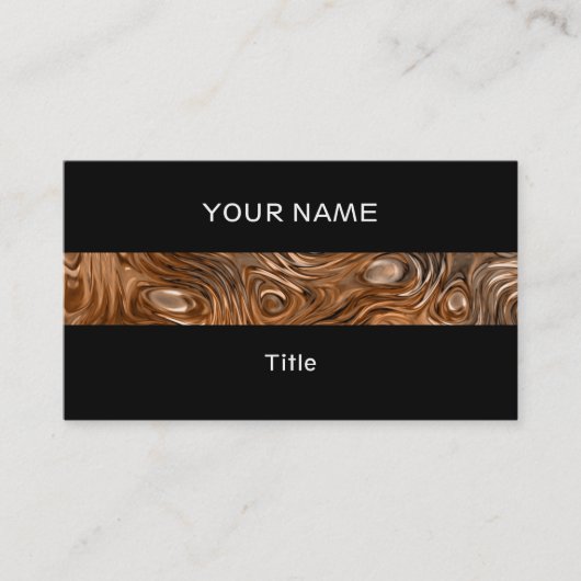 溶融銅プリントストライプブラックバック 名刺 (正面)