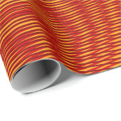 溶融銅効果モアレストライプ抽象芸術 ラッピングペーパー (ロールコーナー)