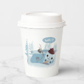 溶融雪だるまとココア 紙コップ (正面)