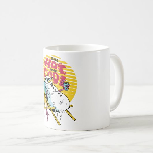 溶融雪だるまは非常に熱いカッコいい コーヒーマグカップ (正面右)