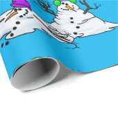 溶融雪だるまクリスマスギフトラップ ラッピングペーパー (ロールコーナー)