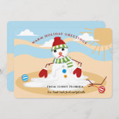 溶融雪だるまホリデーグリーティングカード シーズンカード (正面/裏面)