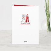 溶融雪だるま、クリスマス カード (裏面)