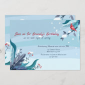 溶融雪誕生日招待状 招待状 (正面/裏面)