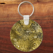 溶融「金ゴールド」プリントキーチェーン キーホルダー (正面)