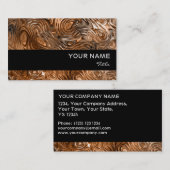 溶融「銅」プリント名刺ブラックストライプ 名刺 (正面/裏面)