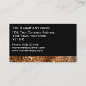 溶融「銅」プリント名刺ブラックストライプ 名刺 (裏面)