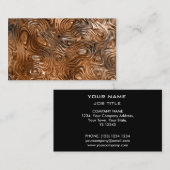 溶融「銅」プリント名刺黒 名刺 (正面/裏面)