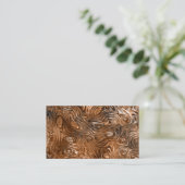 溶融「銅」プリント名刺黒 名刺 (スタンド正面)