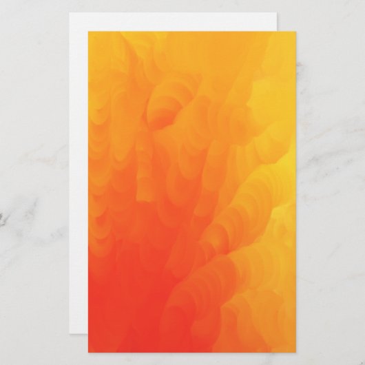 溶解した炎のフルカラーのデザインの文房具 便箋 (正面/裏面)