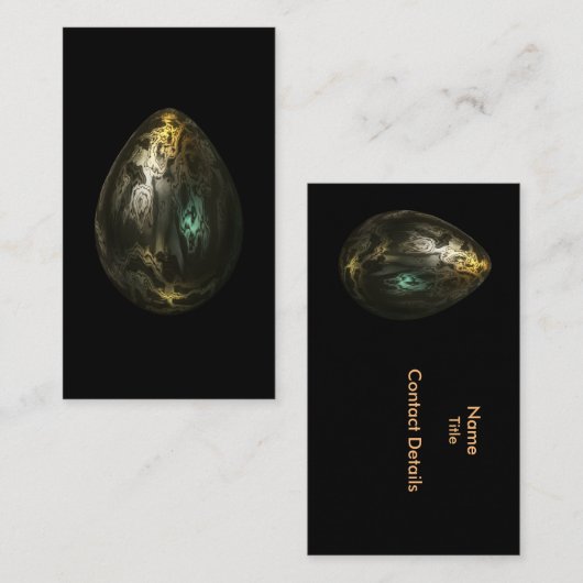 溶解した金属の卵 名刺 (正面/裏面)