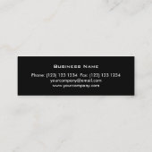 溶解した"金ゴールド"のプリントの名刺の細い黒 スキニー名刺 (裏面)