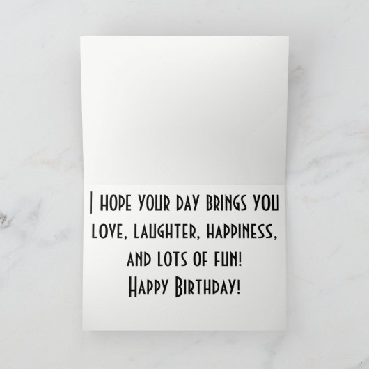 溶解ビーズ恋人誕生日 カード (内部)