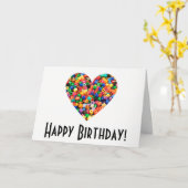 溶解ビーズ恋人誕生日 カード (黄色い花)