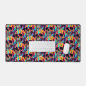 溶鮮やか融スカル デスクマット (キーボード&マウス)