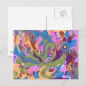 「溺れかける」抽象芸術芸術 ポストカード (正面/裏面)