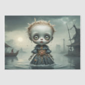 溺死した村の切り離しからの人形 薄葉紙 (正面)