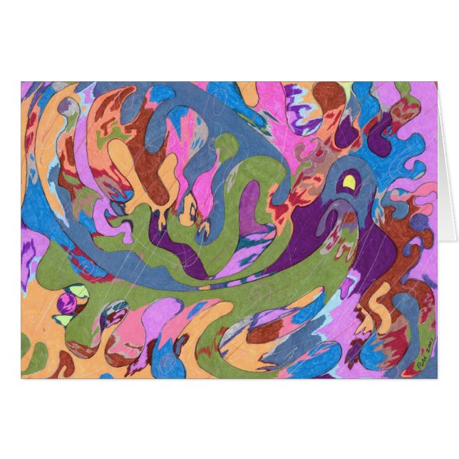 「溺死」の抽象芸術・アート (正面横)