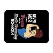 滅菌処理技術者ギフト女性オートクレーブ マグネット (横)