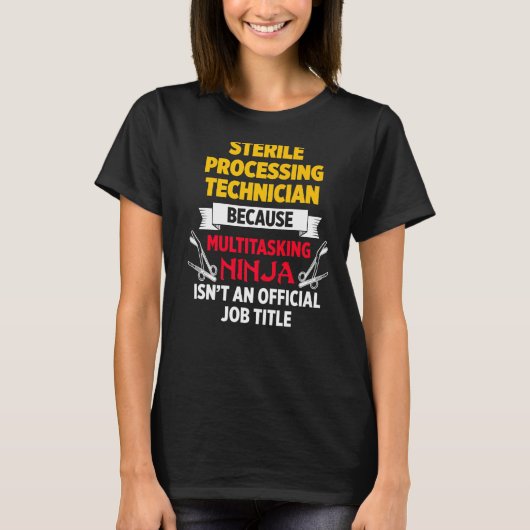 滅菌加工技術者おもしろいプランテック3 Tシャツ (正面)