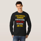 滅菌加工技術者おもしろい計画おもしろい技術 Tシャツ (正面フル)