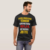 滅菌加工技術者おもしろい計画おもしろい技術 Tシャツ (正面フル)