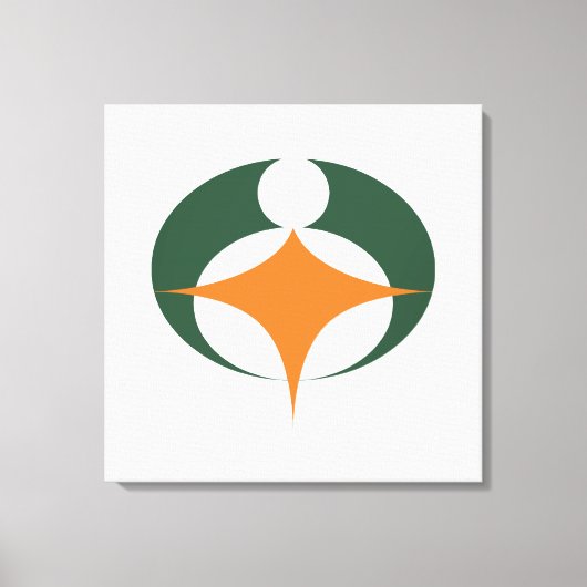 滋賀県甲賀国旗 キャンバスプリント (正面)