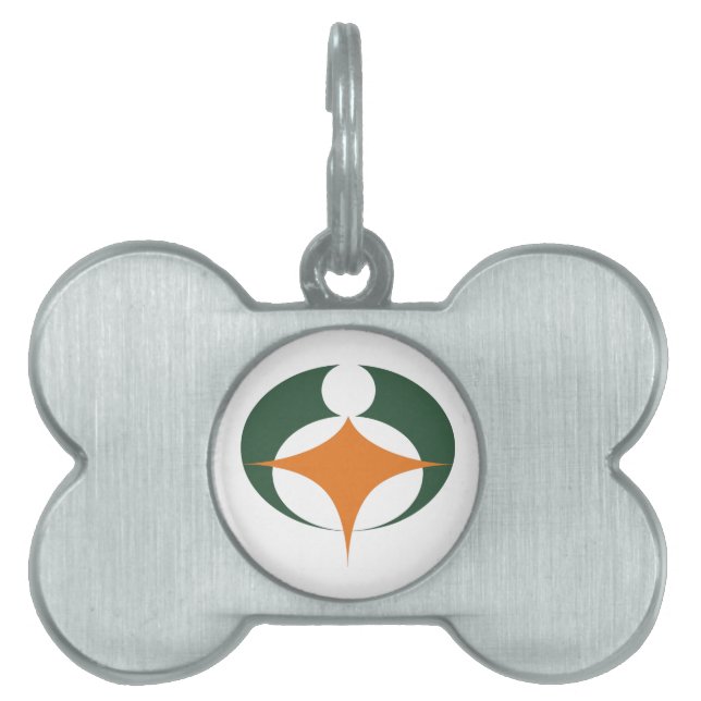 滋賀県甲賀国旗 ペットネームタグ (正面)