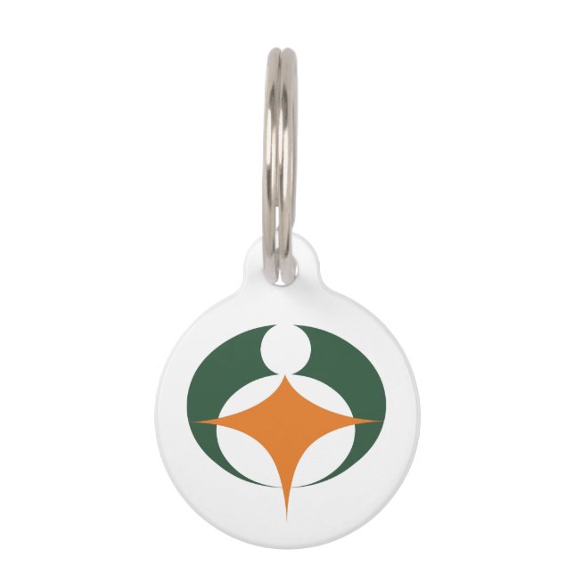 滋賀県甲賀国旗 ペット　ネームタグ (正面)