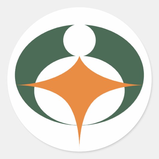 滋賀県甲賀国旗 ラウンドシール (正面)