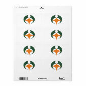 滋賀県甲賀国旗 ラベル (フルシート)