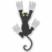 滑って遊ぶ猫の爪 シール (正面)
