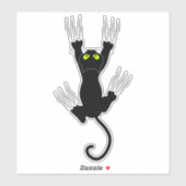 滑って遊ぶ猫の爪 シール (シート)