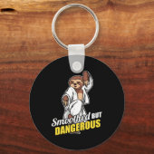 滑らかだが危険なスロース空手カンフーギフト キーホルダー (正面)