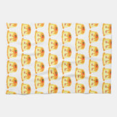 滑らかでクリーミーなキャラメルスペインのフラン キッチンタオル (横)