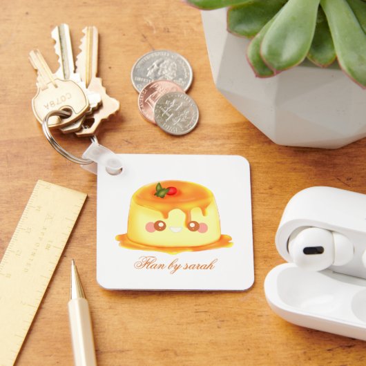 滑らかでクリーミーなキャラメルスペインのフラン キーホルダー (デスク)