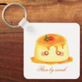 滑らかでクリーミーなキャラメルスペインのフラン キーホルダー (正面)