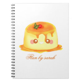 滑らかでクリーミーなキャラメルスペインのフラン ノートブック