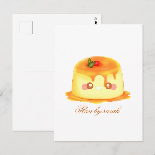 滑らかでクリーミーなキャラメルスペインのフラン ポストカード (正面/裏面)