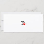 滑らかで太い線で作られた赤いハートのシンボル (裏面)