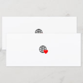 滑らかで太い線で作られた赤いハートのシンボル (正面/裏面)